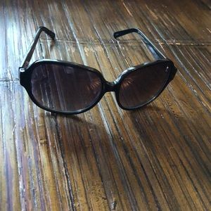 C wonder plastic black oversized sunglasses